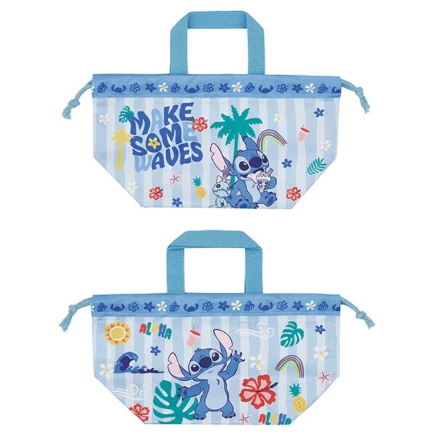 ランチ巾着 スティッチ 26 ディズニー 巾着袋 お弁当巾着 お弁当袋 SKATER 子供 レディース ポリエステル サイズ290×165×マチ120mm 722172-KB7SN ◆メ | スケーター | 01