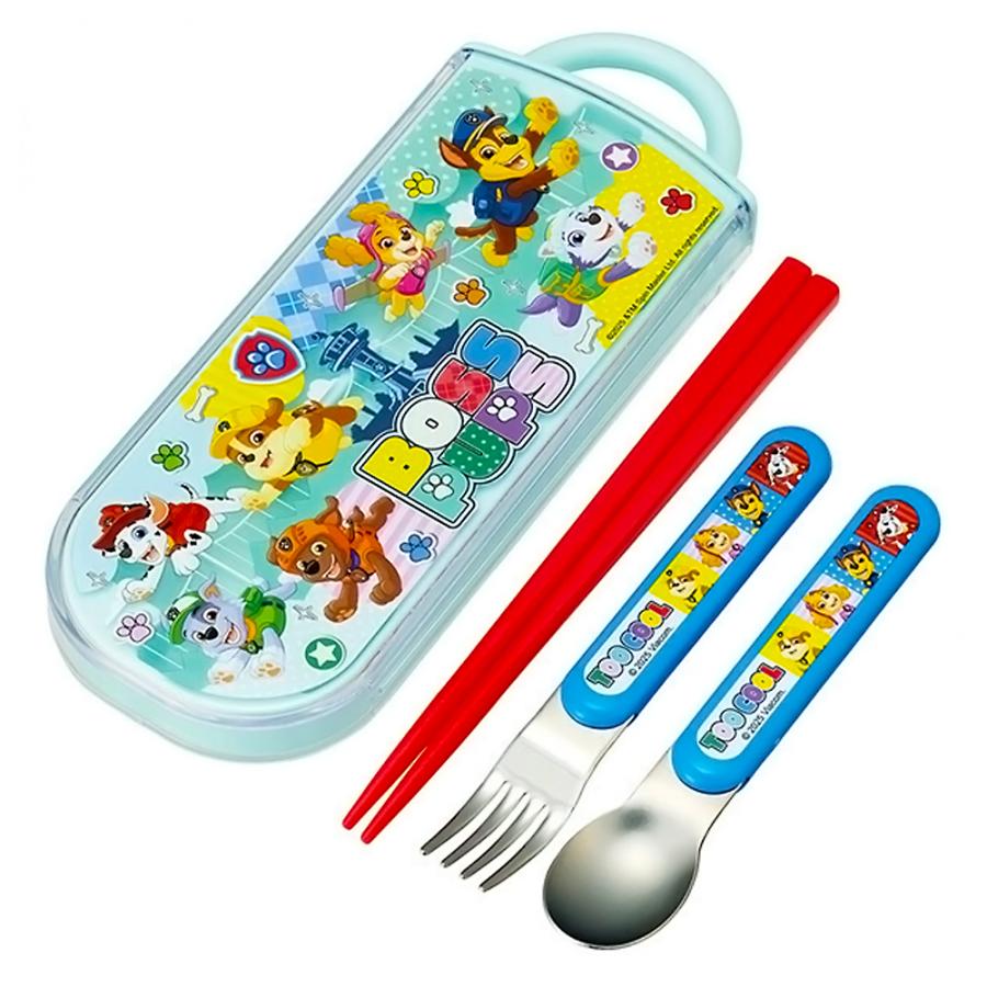 弁当用箸 トリオセット パウ・パトロール パウパトロール 26 SKATER 子供 箸16.5cm/スプーン・フォーク13cm スライド式 名前シール付 723049-TACC2 ◆メ | スケーター
