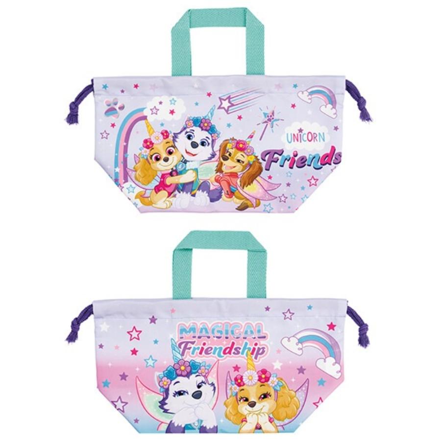 ランチ巾着 パウパトロール ユニコーン 巾着袋 お弁当巾着 お弁当袋 SKATER スケーター 子供 ポリエステル サイズ290×165×マチ120mm 723292-KB7SN ◆メ | スケーター | 01