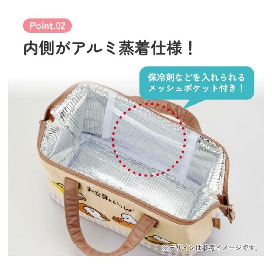 がま口型ランチバッグ お文具といっしょ 26 SKATER スケーター 2段 Wファスナー アルミ蒸着素材 サイズ160×220×マチ120mm 725234-KGA1 ◆メ | スケーター | 02