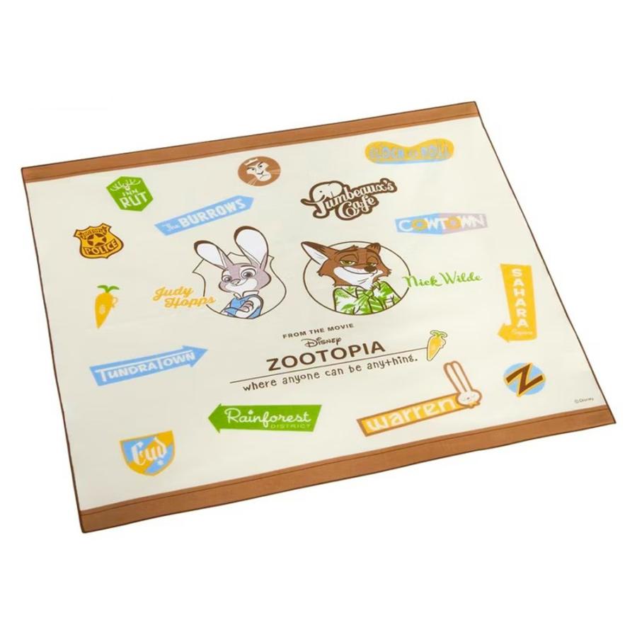 ランチクロス大判 ズートピア ヴィンテージワッペン 風呂敷 ランチョンマット SKATER キッズ お弁当用 かわいい 綿 洗える サイズ52×52cm 727290-KB56 ◆メ | スケーター