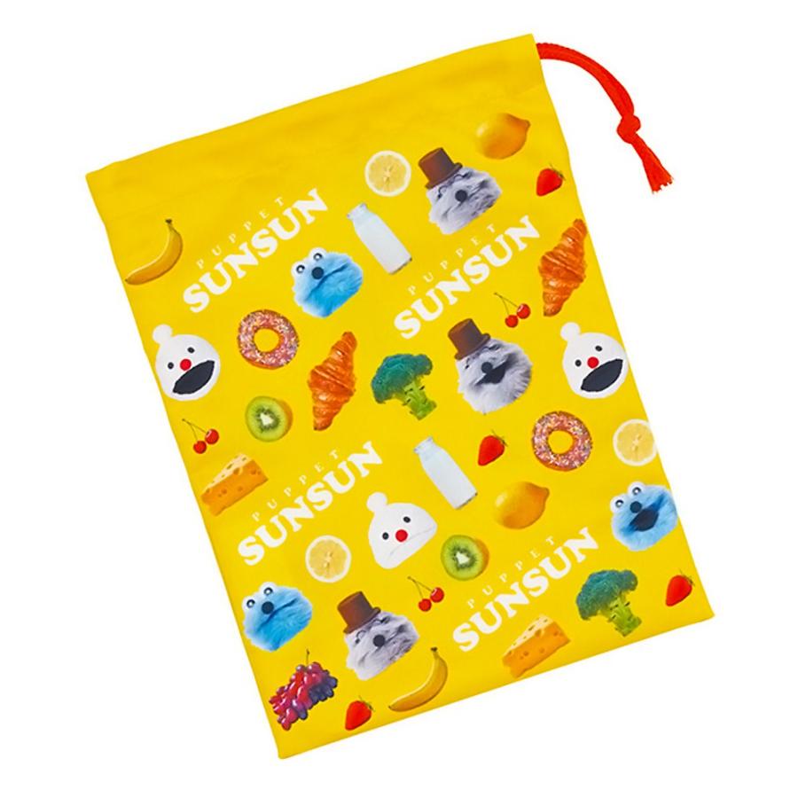 コップ袋 パペットスンスン コップ入れ 歯ブラシ入れ 巾着袋 SKATER スケーター 子供 サイズ205×148mm ポリエステル 727979-KB63SN ◆メ | スケーター