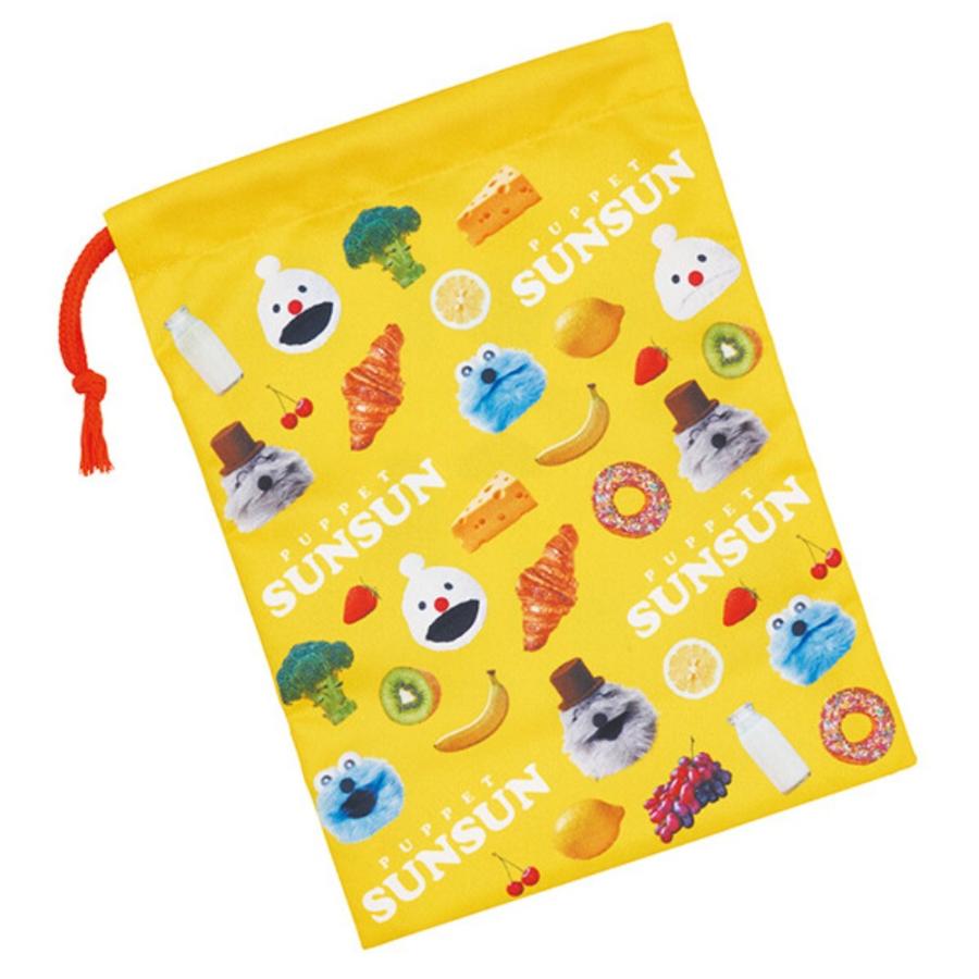 コップ袋 パペットスンスン コップ入れ 歯ブラシ入れ 巾着袋 SKATER スケーター 子供 サイズ205×148mm ポリエステル 727979-KB63SN ◆メ | スケーター | 01