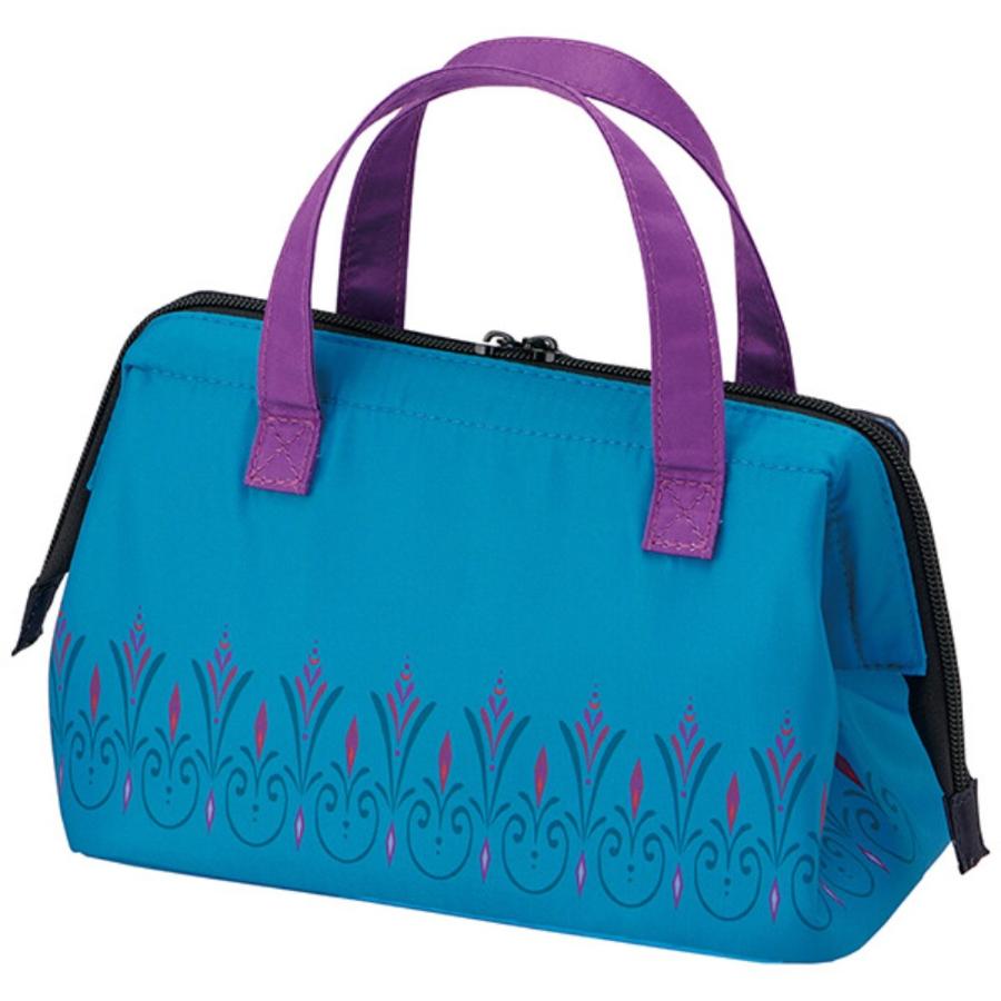 がま口型ランチバッグ アナと雪の女王 エルサ/ドレス SKATER スケーター 2段 Wファスナー アルミ蒸着素材 サイズ160×220×マチ120mm 728242-KGA1 ◆メ | スケーター | 01