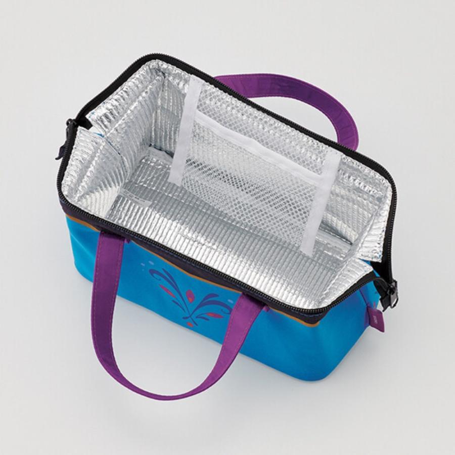 がま口型ランチバッグ アナと雪の女王 エルサ/ドレス SKATER スケーター 2段 Wファスナー アルミ蒸着素材 サイズ160×220×マチ120mm 728242-KGA1 ◆メ | スケーター | 02