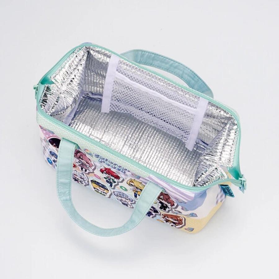 がま口型ランチバッグ カラフルピーチ 26 SKATER スケーター 2段 Wファスナー アルミ蒸着素材 サイズ160×220×マチ120mm 728457-KGA1 ◆メ | スケーター | 02