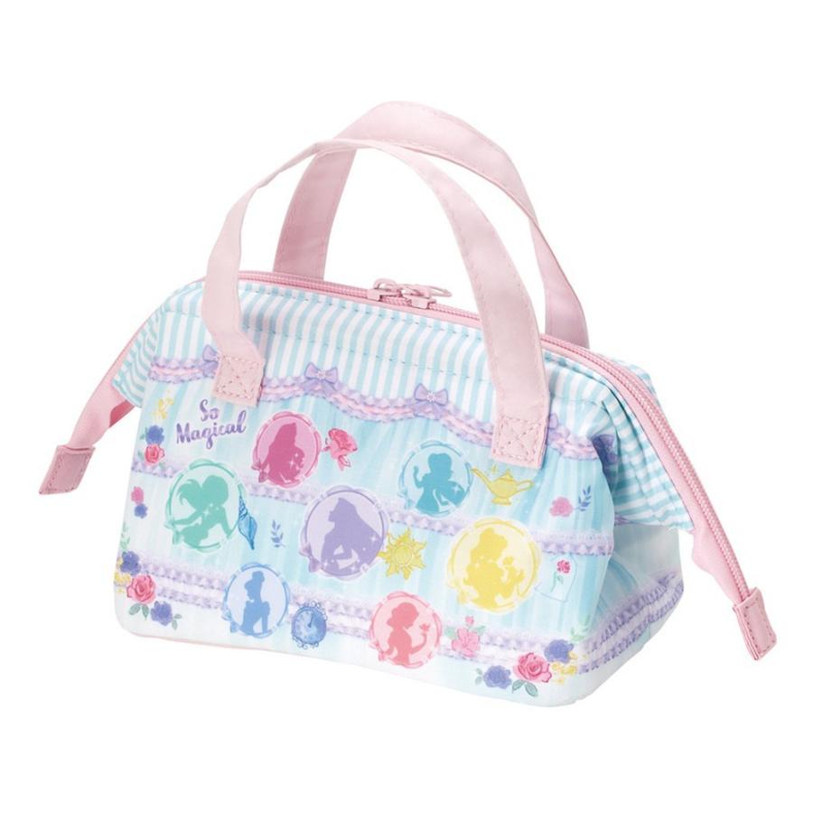 がま口型ランチバッグ 小さめ プリンセス 26 SKATER スケーター 子供 2段タイプ Wファスナー アルミ蒸着素材(内側) サイズ180×115×135mm 734557-KGA0 ◆メ | スケーター | 01