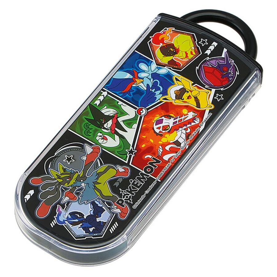 弁当用箸 トリオセット ポケモン POKEMON 26 SKATER スケーター 子供 箸16.5cm/スプーン・フォーク13cm スライド式 名前シール付 737152-TACC2 ◆メ | スケーター | 01