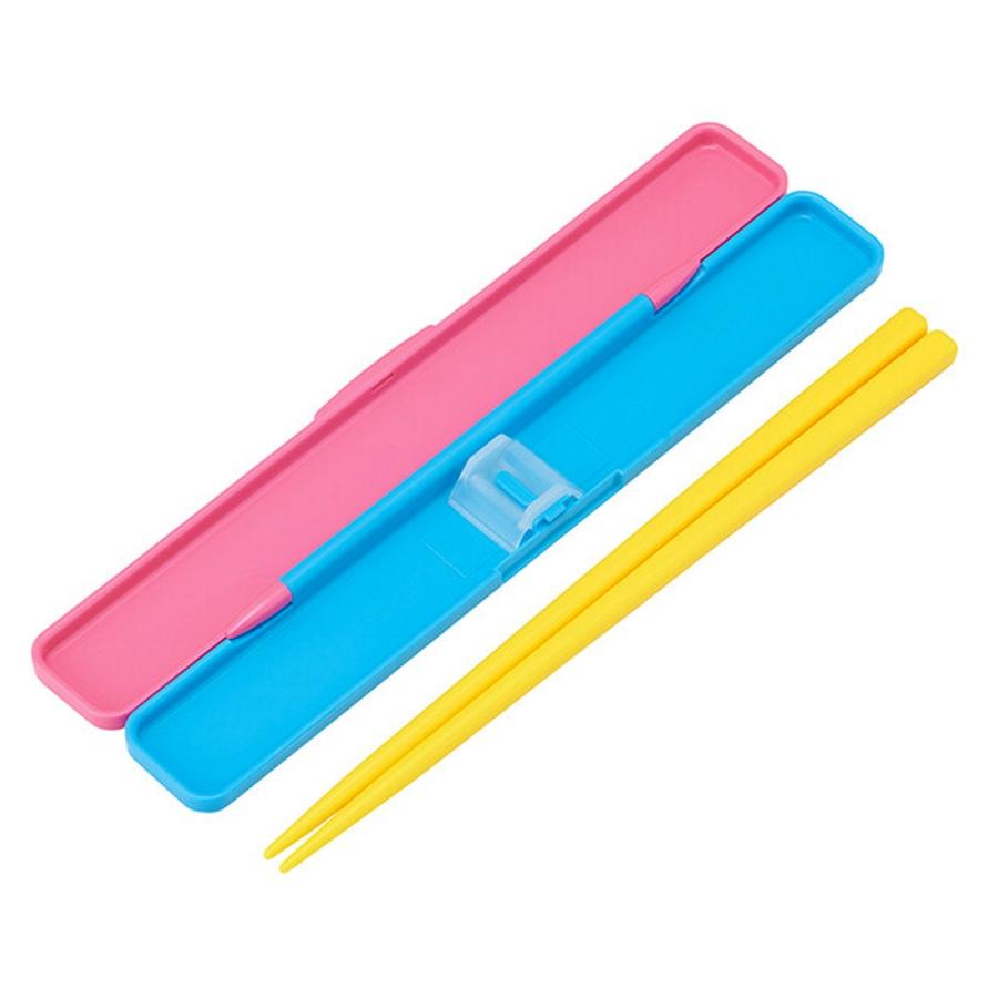 弁当用箸 バーバパパ BARBAPAPA 音のならない箸 箸箱セット SKATER スケーター 子供 箸18cm 横開き 防音クッション付 抗菌 743399-ABC3 ◆メ | スケーター | 01