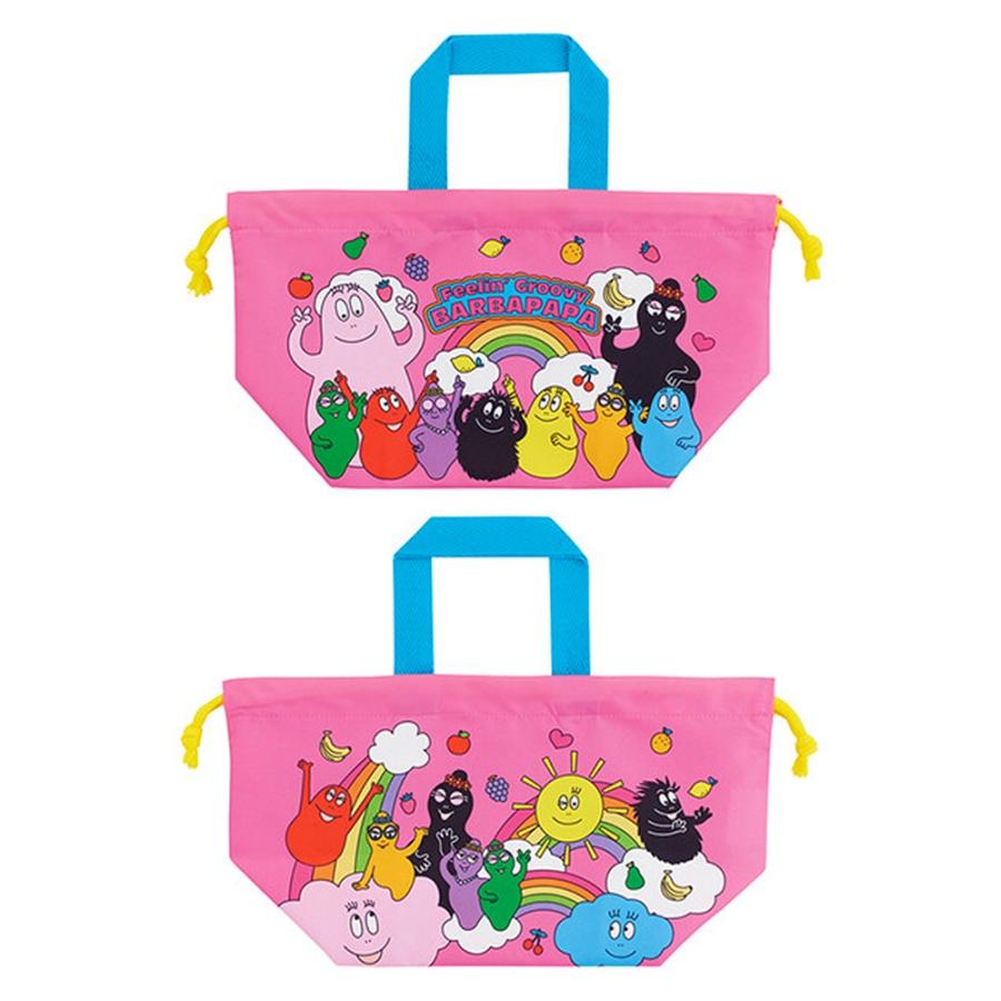 ランチ巾着 バーバパパ BARBAPAPA 巾着袋 お弁当巾着 お弁当袋 SKATER スケーター 子供 ポリエステル サイズ290×165×マチ120mm 743436-KB7SN ◆メ | スケーター | 01
