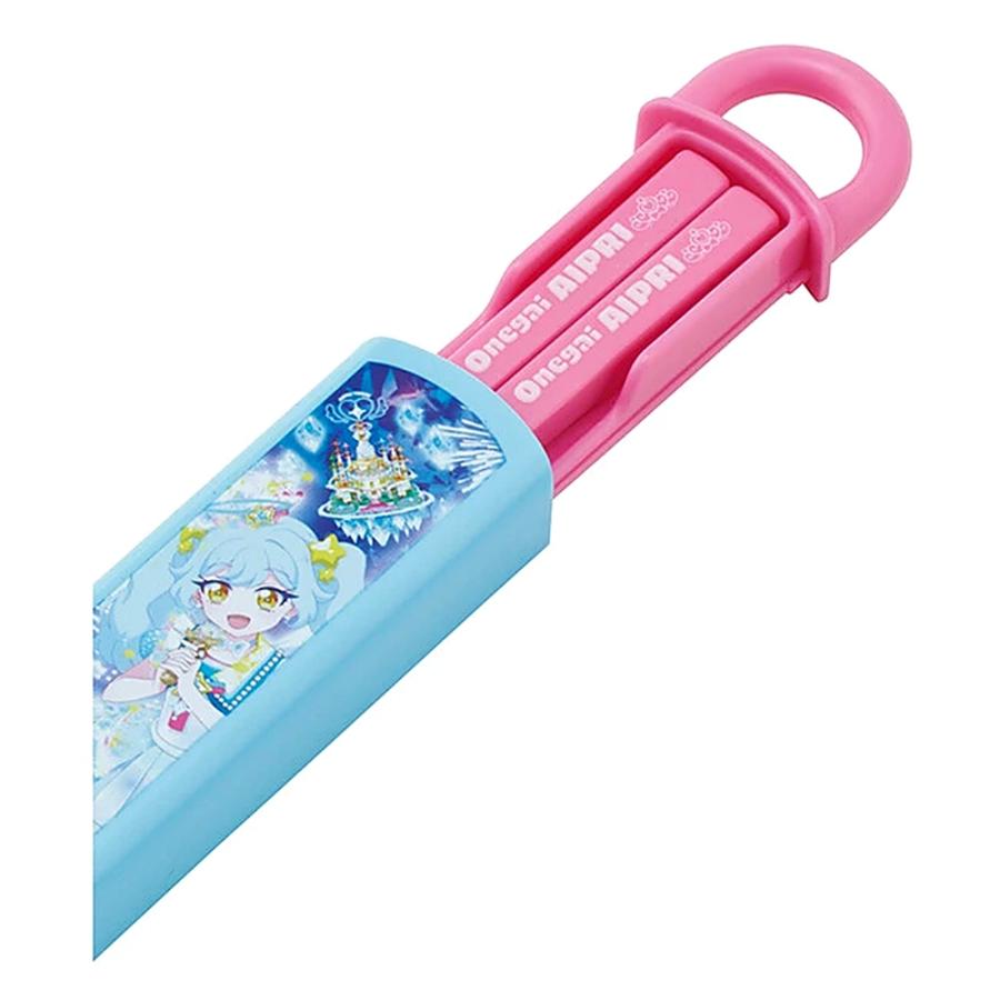 弁当用箸 おねがいアイプリ スライド箸＆箸箱セット SKATER スケーター 子供 箸16.5cm スライド式 ストッパー 名前シール 748561-ABS2AM ◆メ | スケーター | 01