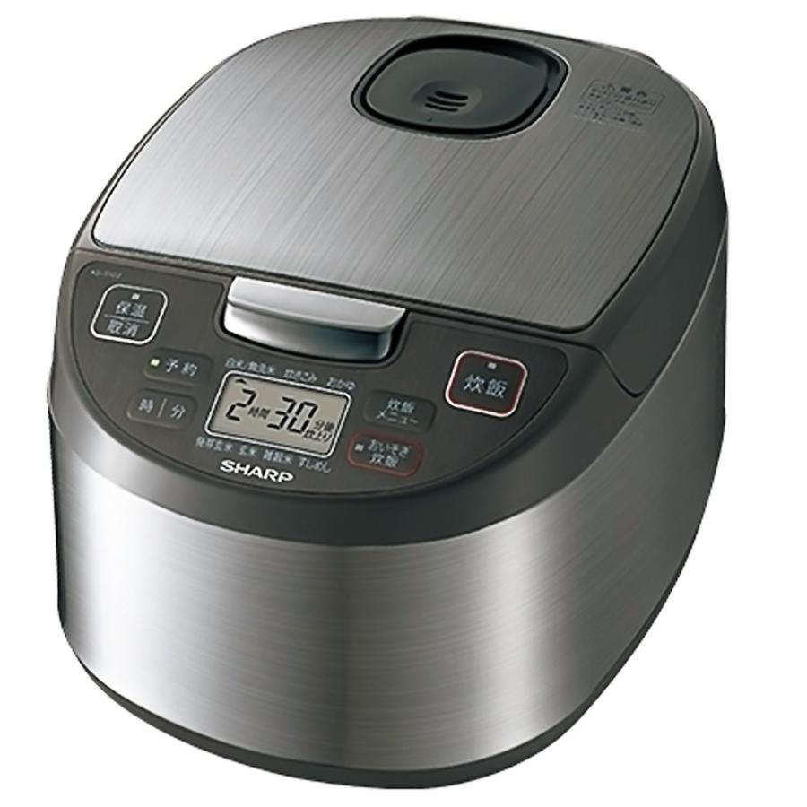 炊飯器 マイコン炊飯ジャー  5.5合 KS-S10J SHARP シャープ 黒厚釜 球面炊き マイコン式 保温 省エネ おしゃれ 新生活 釜 シルバー系 KS-S10J-S ◆宅 | SHARP