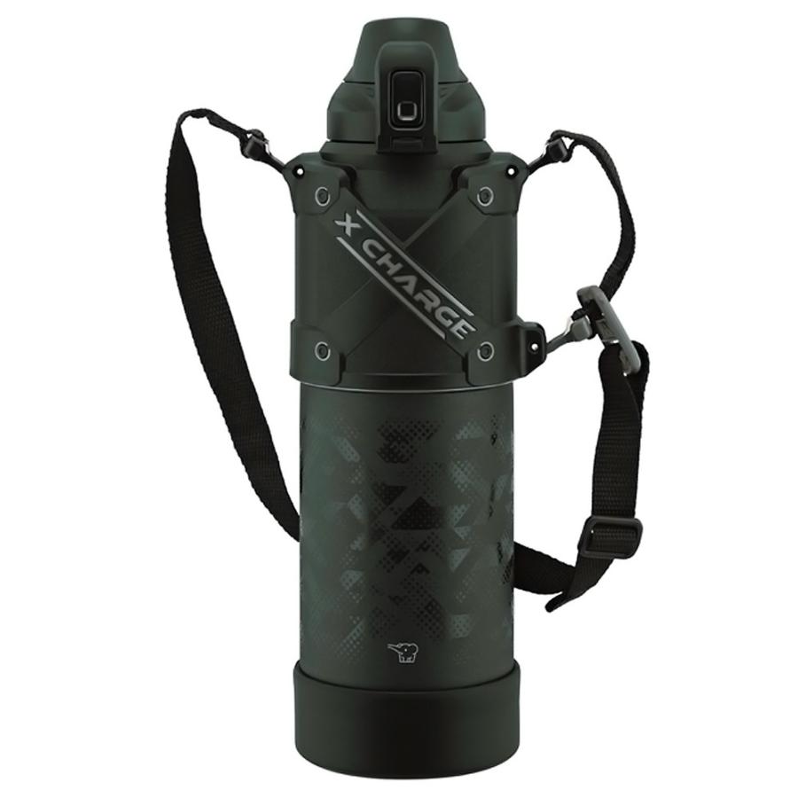 水筒 直飲み 保冷 大容量 1.5L SD-HB15 ZOJIRUSHI 象印 ステンレス ボトル ショルダー スポーツドリンク ワンタッチ シームレス ブラック SD-HB15-BA ◆宅 | 象印