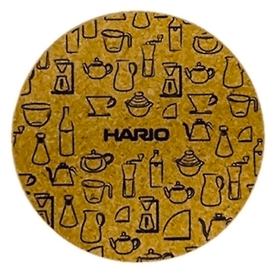 コースター コルクコースター HARIO ハリオ オリジナル コルクマット 丸型 径10cm 分厚い 可愛い おしゃれ コルク製 ブラウン CMT-M ◆メ | HARIO