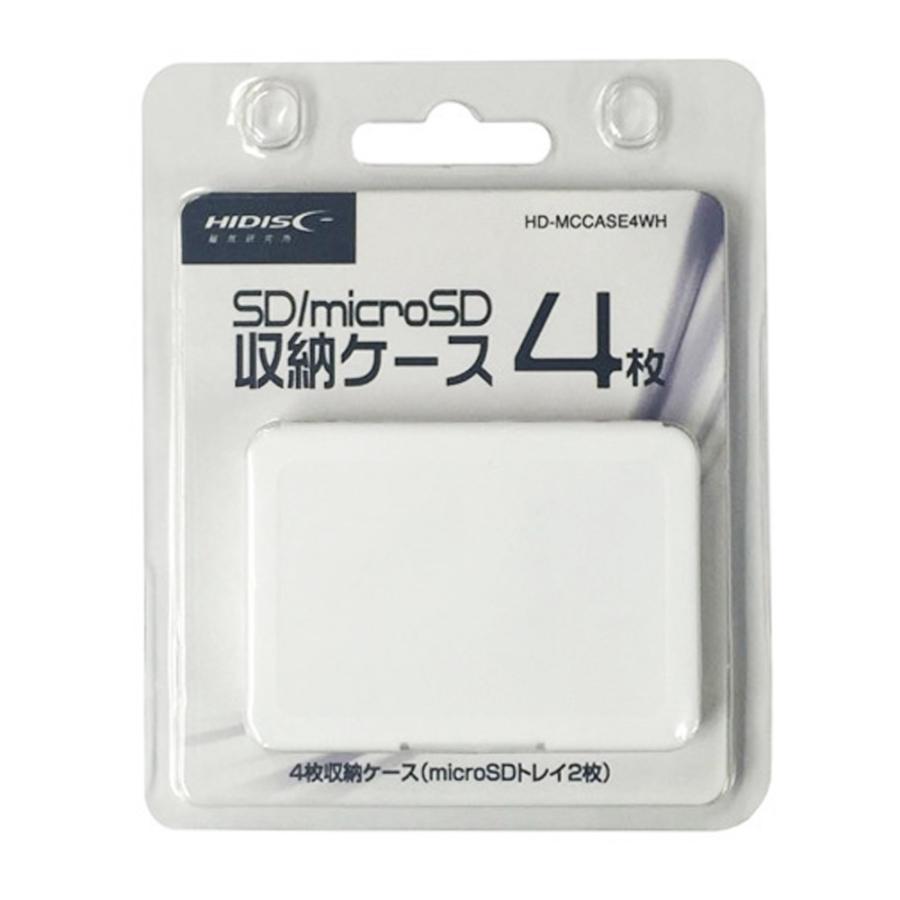 Sd Microsd メモリーカード収納ケース 4枚収納用 Hidisc ハイディスク Sdx2枚 Microsdx2