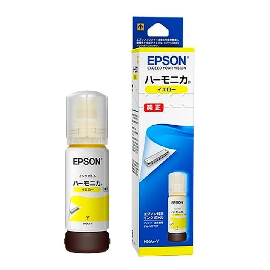 EPSON エプソン 純正 インクボトル HNA ハーモニカ イエロー 70ml 印刷可能枚数5000 適合プリンター:EW-M770T EW-M970A3T イエロー HNA-Y ◆コ | エプソン