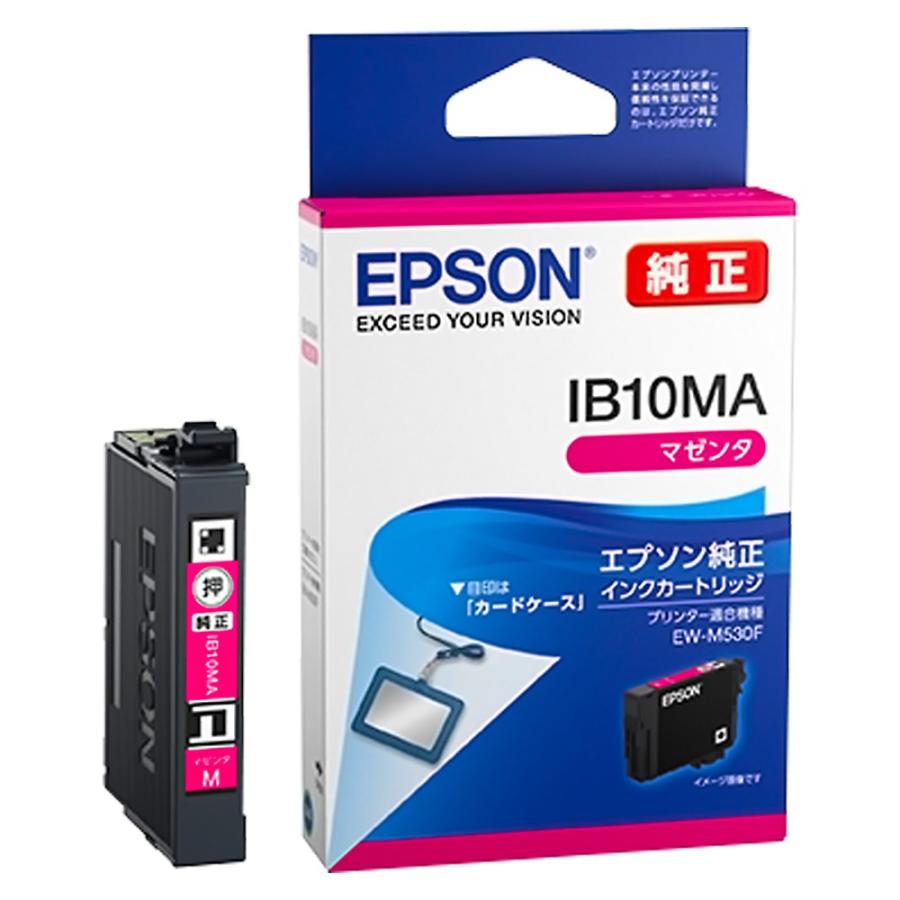 EPSON エプソン 純正インクカートリッジ IB10MA カードケース マゼンタ 印刷可能枚数350 適合プリンター:EW-M530F マゼンタ IB10MA ◆メ | エプソン