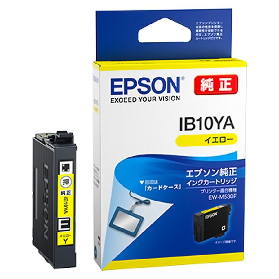 EPSON エプソン 純正インクカートリッジ IB10YA カードケース イエロー 印刷可能枚数350 適合プリンター:EW-M530F イエロー IB10YA ◆メ | エプソン