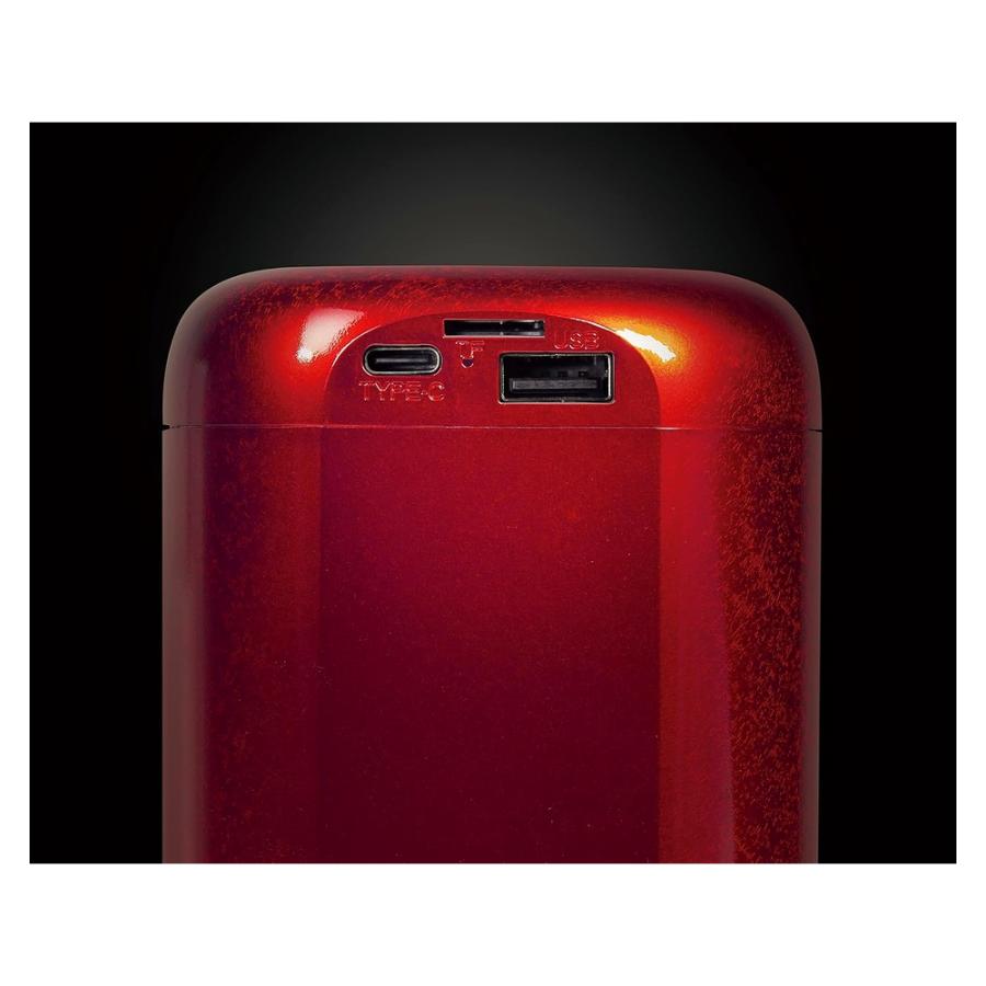 ワイヤレススピーカー Bluetooth 5.3 AZUMA アズマ GRAV TWS機能 LED 出力5W 充電式 USB Type-C レッド GRV-PS05WC-RD ◆宅 | アズマ | 01