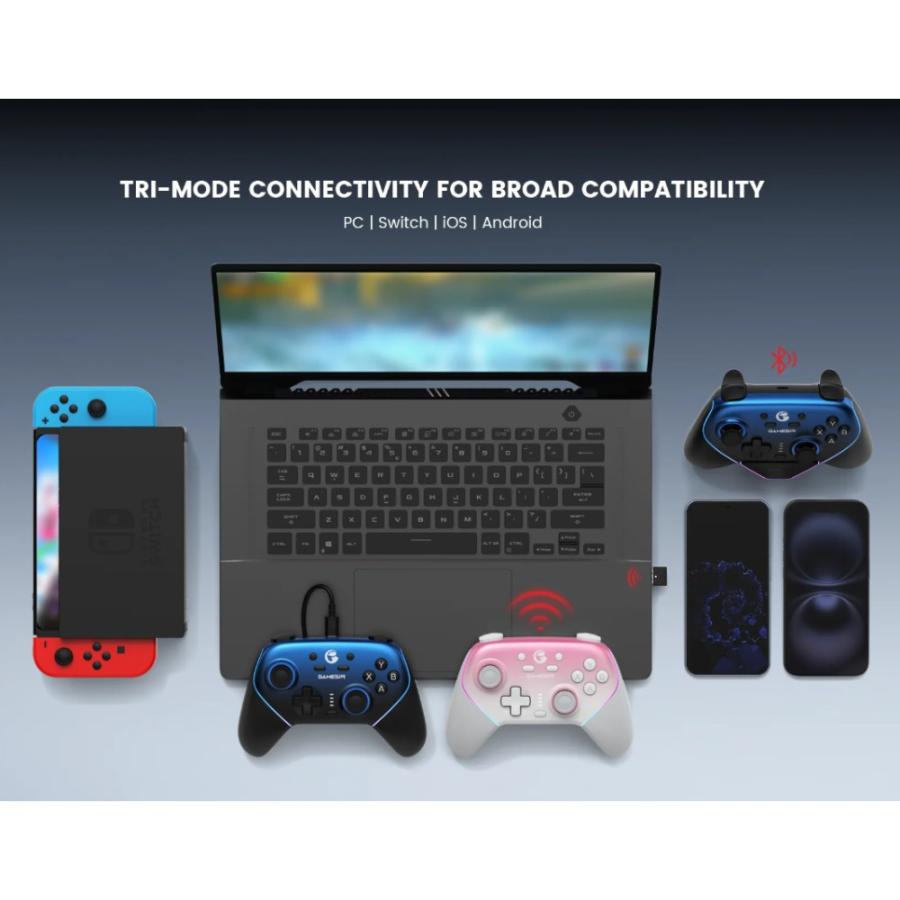 ゲーミングコントローラー GameSir Super Nova Blue ワイヤレス 有線/無線 PC/Switch/Android/iPhone ABXYボタン 充電台付 ブルー GAMESIRSuperNovaBlue ◆宅 | GameSir | 02