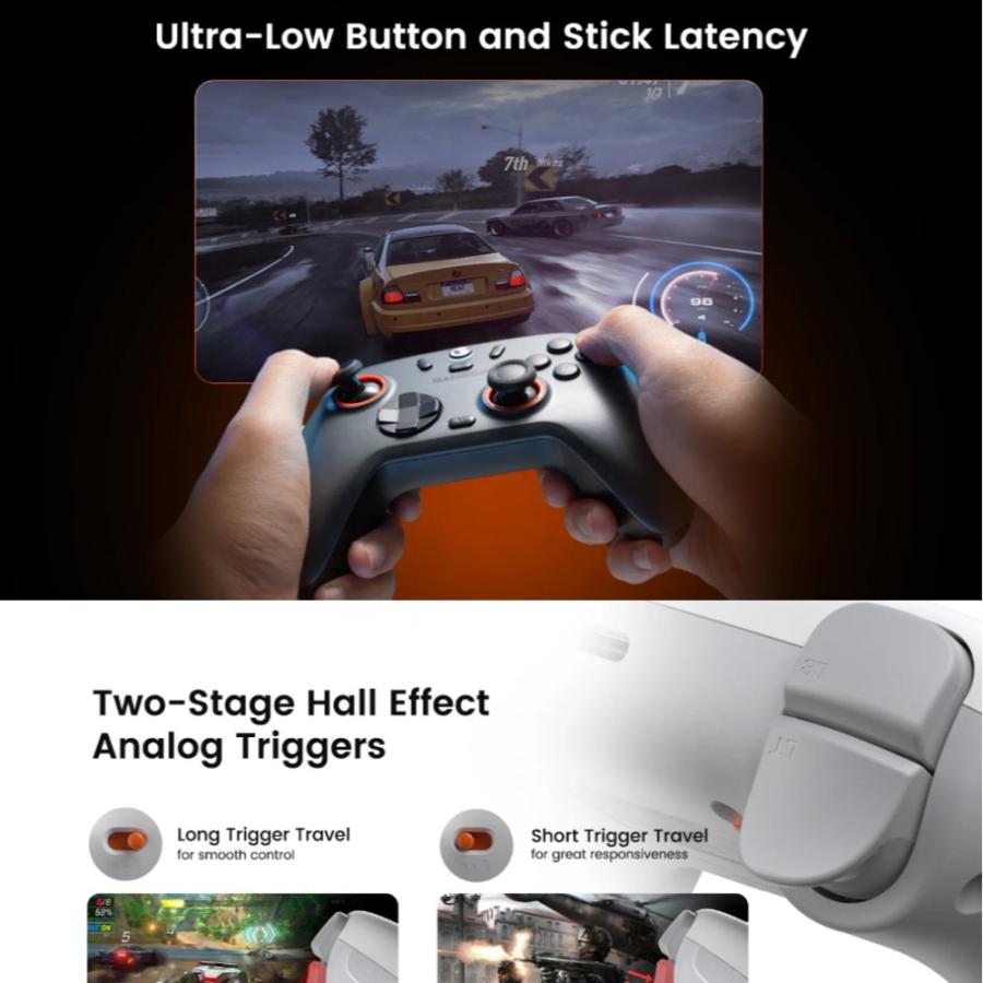 ゲーミングコントローラー GameSir Nova2 Lite ワイヤレス 有線(USB)/無線(Bluetooth) Switch/Switch2/PC Dパッド搭載 ルミナスホワイト Nova2LiteWhite ◆宅 | GameSir | 02