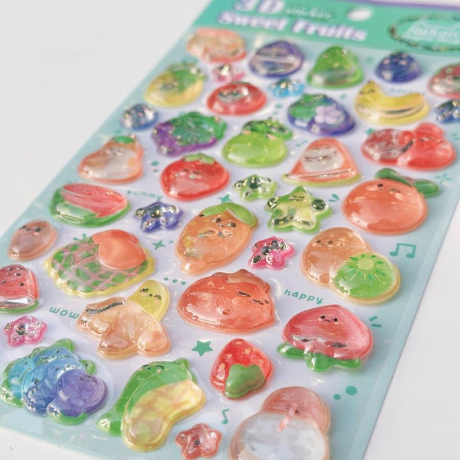 シール 立体 ボンボンシール ドロップシール 果物 フルーツ 51367 NEKONI 3D Sticker スマホ ステッカー デコレーション 女の子 シール帳 交換 MNS-51367 ◆メ |  | 01