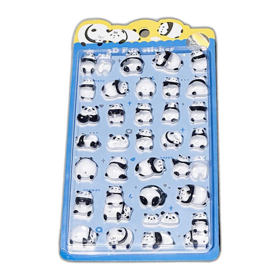 シール 立体 ボンボンシール ドロップシール パンダ1 熊猫 51427 NEKONI 3D Sticker スマホ ステッカー デコレーション 女の子 シール帳 交換 MNS-51427 ◆メ | 