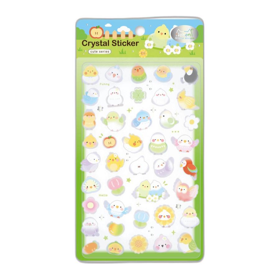 シール 立体 ボンボンシール ドロップシール 鳥 トリ 51549 NEKONI 3D Sticker スマホ ステッカー デコレーション 女の子 シール帳 交換 MNS-51549 ◆メ | 