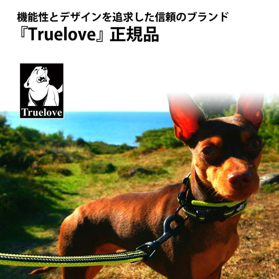 Truelove 犬 首輪 大型犬用 散歩 お出かけ おしゃれ Lサイズ 幅2cm 長さ45-50cm ナイロン ソフトパッド 3M反射素材 ネオンイエロー TLC5011-NY-L ◆宅 | ブランド登録なし | 08