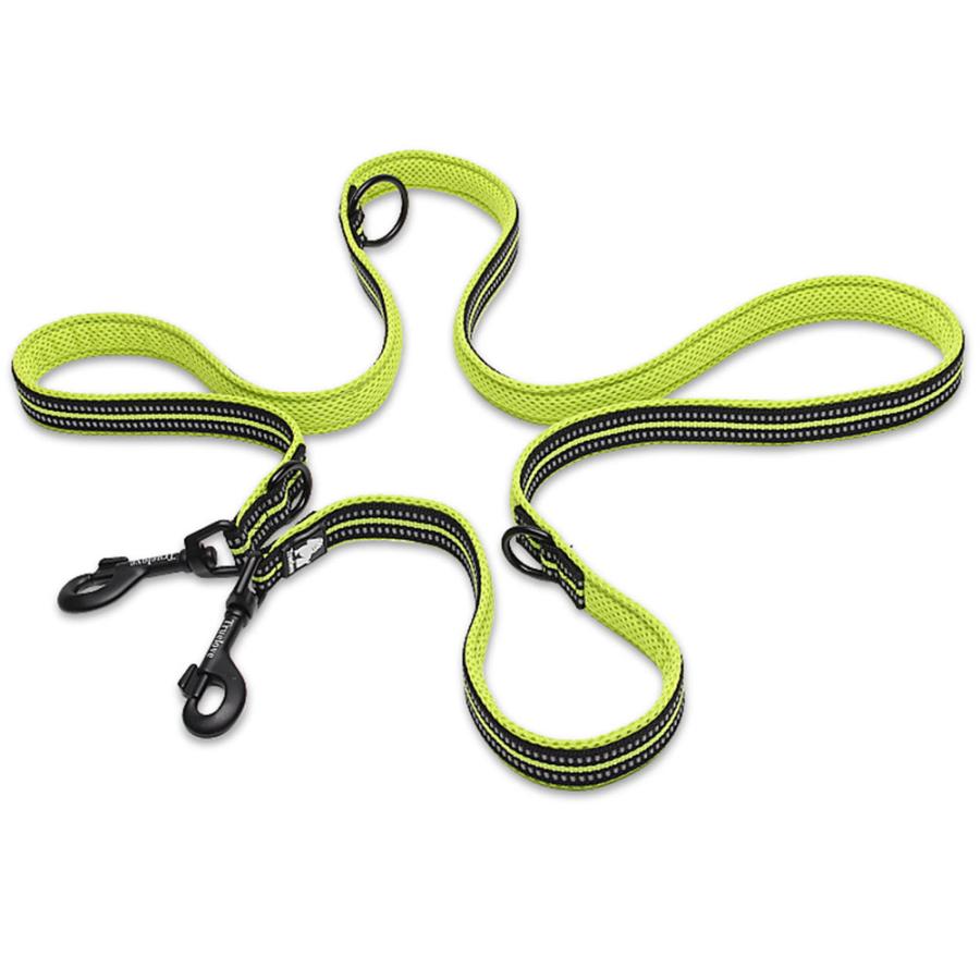 リード 犬 中型犬 Truelove 授権店 7WAY 7通りの持ち方 散歩 お出かけ 軽量 Lサイズ 幅2.5cm 長さ110-200cm 3M反射素材 ネオンイエロー TLL2411-NY-L ◆宅 |  | 01