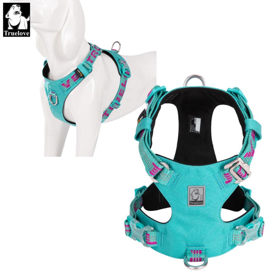Truelove 授権店 犬 頭を通さない ハーネス 超小型犬 XXSサイズ CORDURA防水素材 痛くない 簡単装着 サイズ調整 胴囲 30-35cm ブルー TLH6282-BL-XXS ◆メ |  | 01