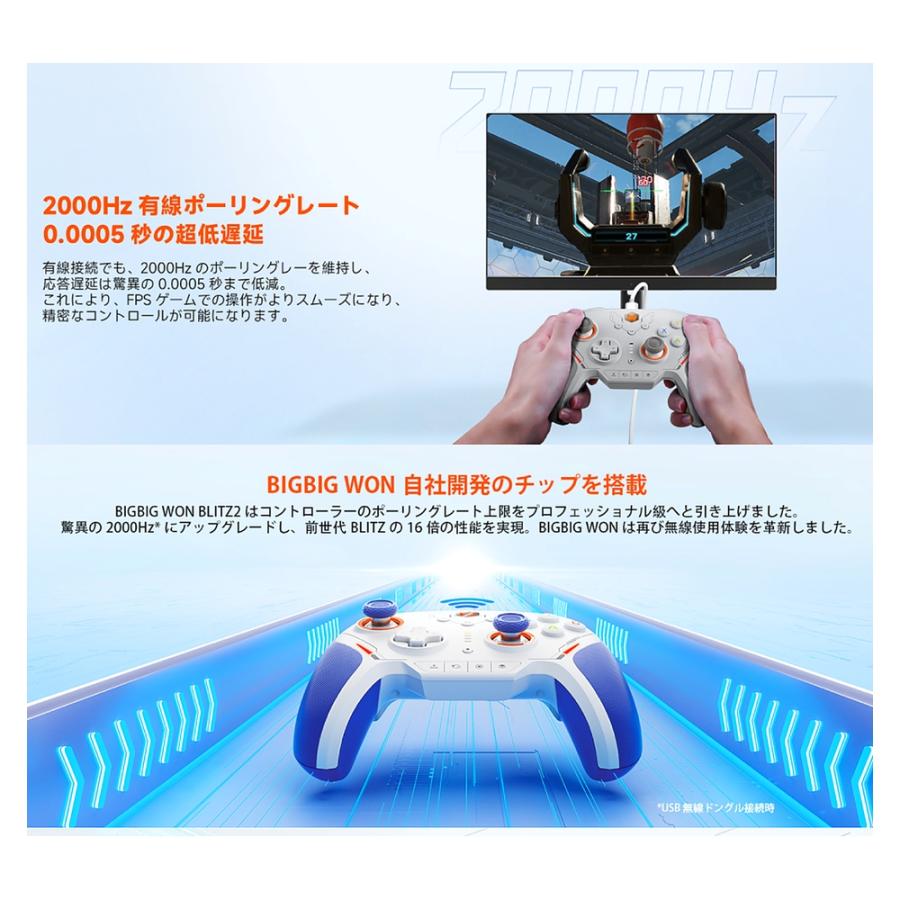 BIGBIG WON ゲーミングコントローラー Blitz2 TMR ワイヤレス