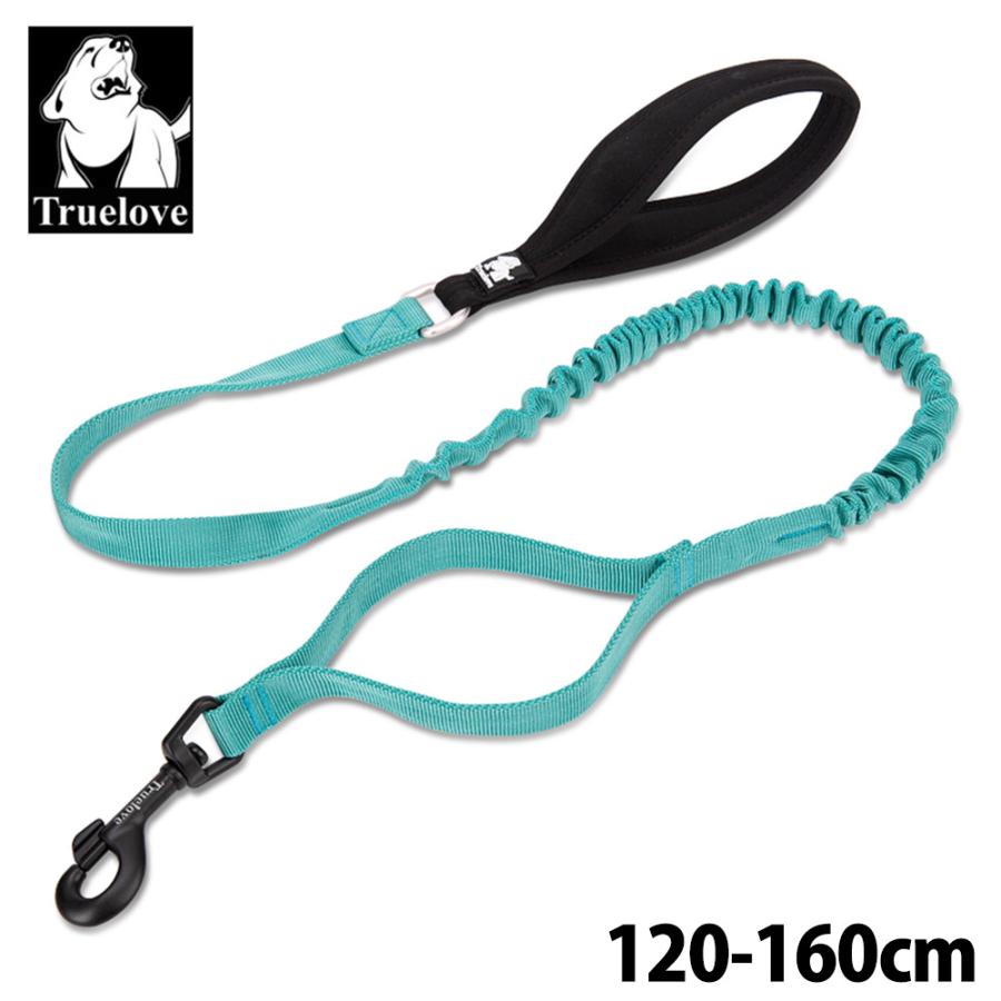 Truelove 授権店 犬 リード 散歩 お出かけ おしゃれ Lサイズ 幅 2.5cm 長さ 120-160cm ナイロン SBR防水素材 パッド入ハンドル ブルー TLL2281-BL-L ◆宅 | 