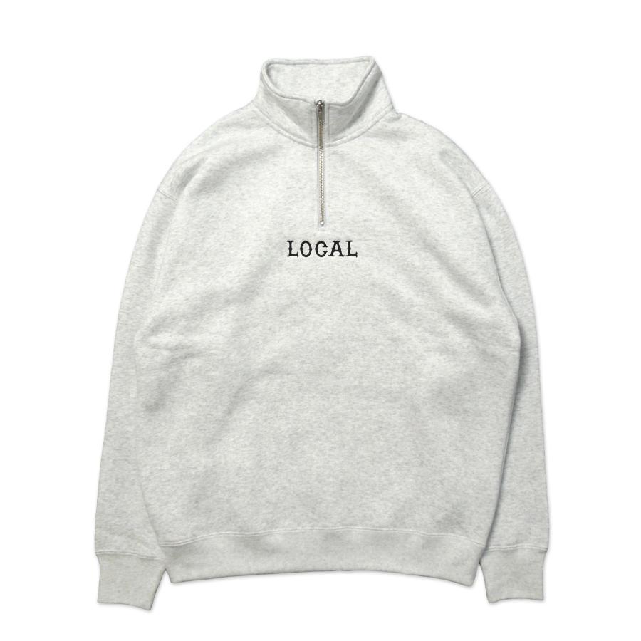 [CUTRATE] CLASSIC LOCAL LOGO EMBROIDERY HALF ZIP SWEAT |  | 01
