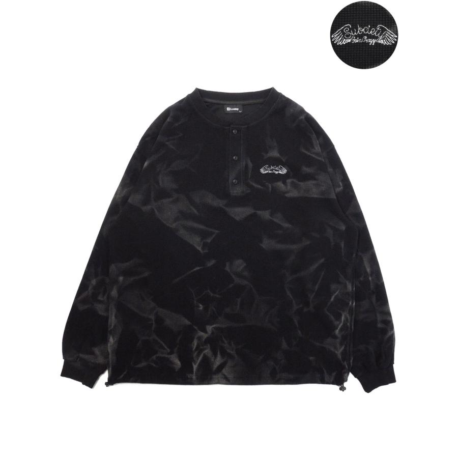 [SUBCIETY] HENRY NECK WAFFLE L/S TEE | 