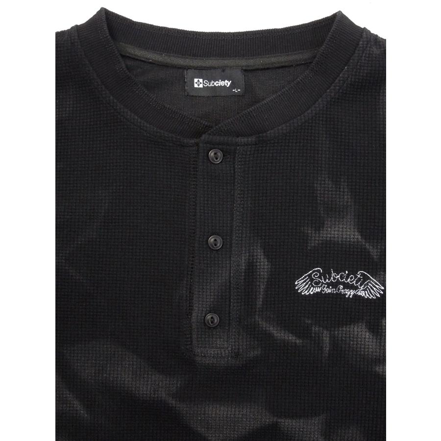 [SUBCIETY] HENRY NECK WAFFLE L/S TEE |  | 02