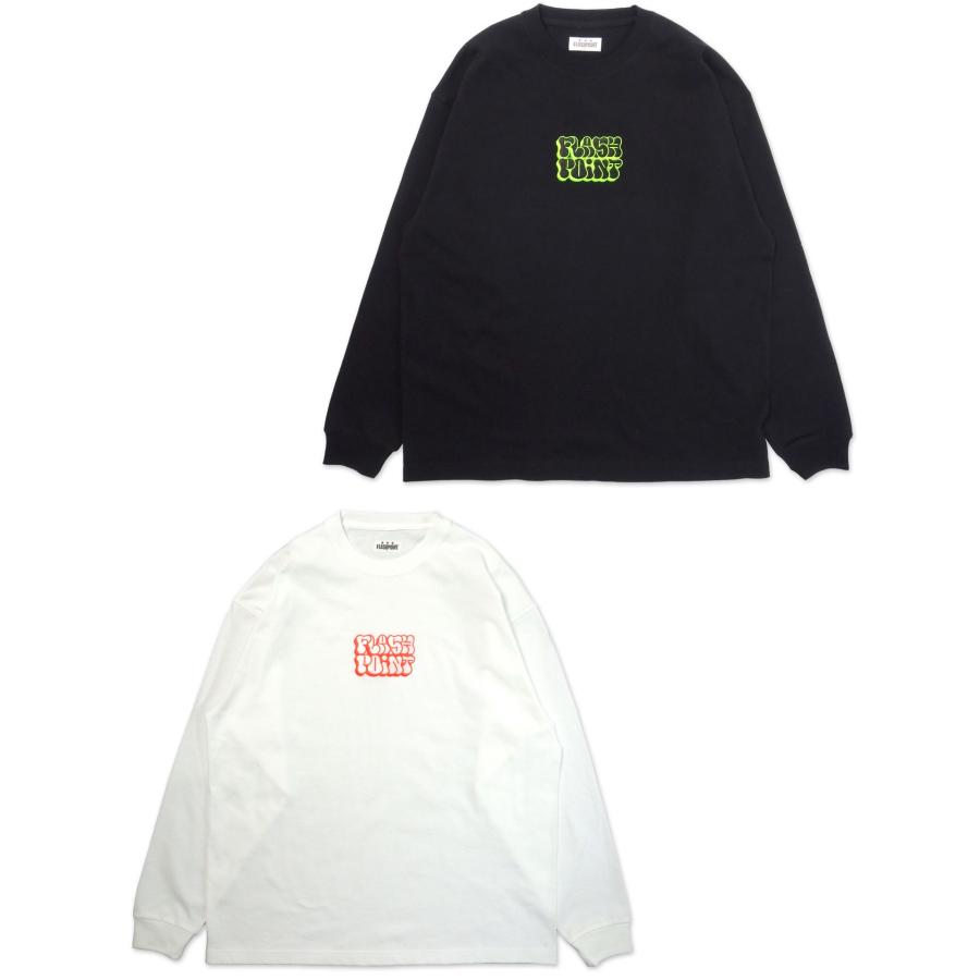 [FLASH POINT] BOMB EMB Magnum Weight Big L/S TEE(BK/WH) | 