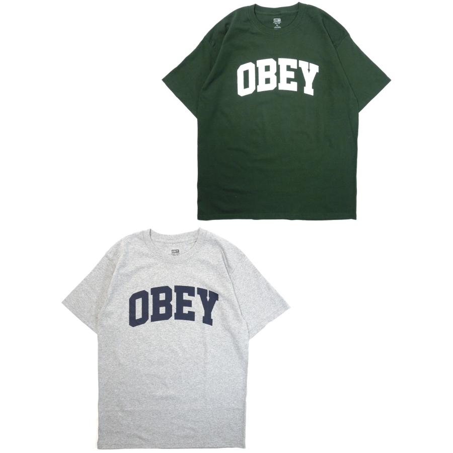 [OBEY] OBEY COLLEGIATE TEE(GN/GR) | 