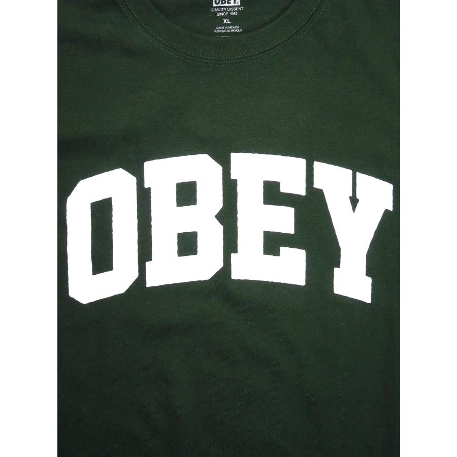 [OBEY] OBEY COLLEGIATE TEE(GN/GR) |  | 01
