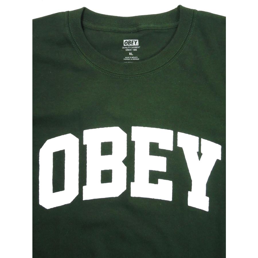[OBEY] OBEY COLLEGIATE TEE(GN/GR) |  | 03