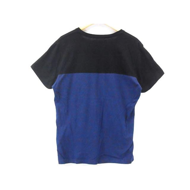 ブルーブルー BLUE BLUE 半袖ツートンシャツ ブラック×ネイビー 3｜flat-sendai｜03