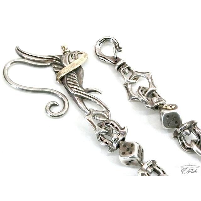 ガルシア galcia ウォレットチェーン　スワロー　デビルダイス　サイコロ　silver925×10Kコンビ 　付属品有  :r100204000d247027:ブランド古着買取のFLAT - 通販 - Yahoo!ショッピング
