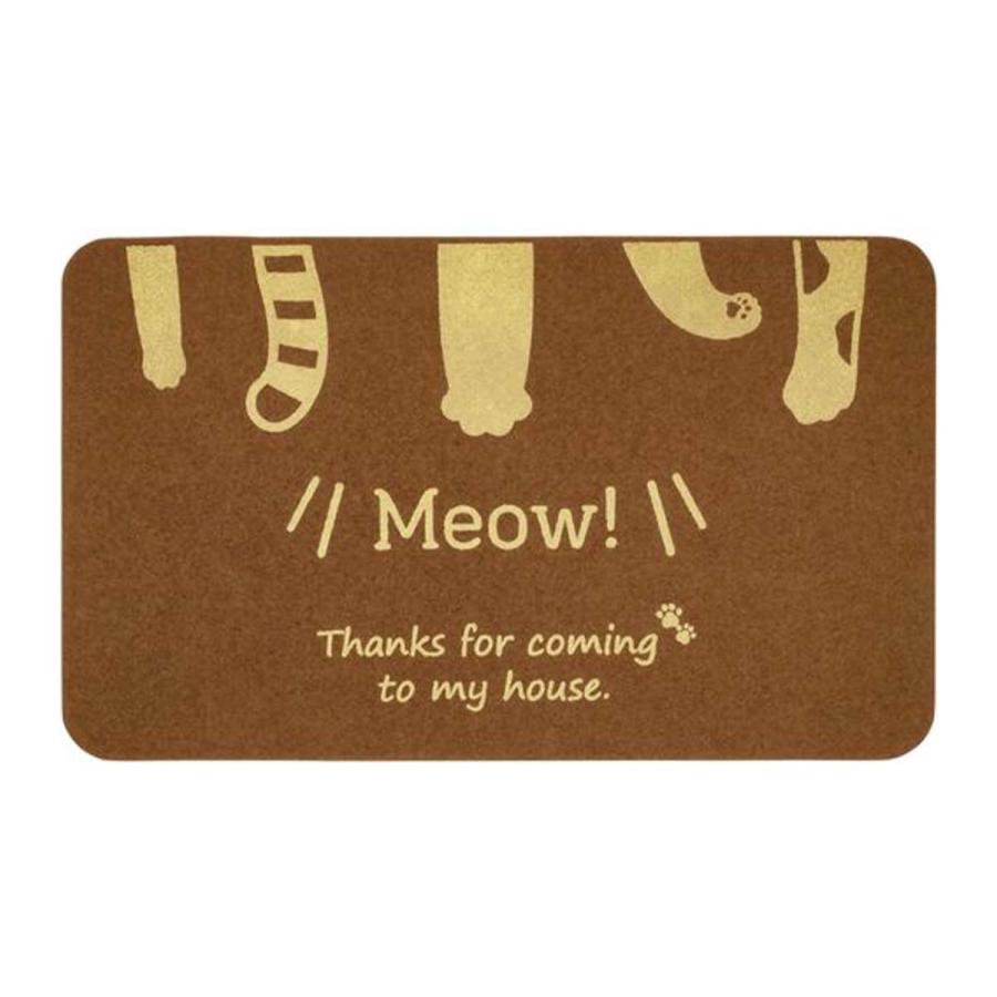 玄関マット エントランスマット 猫 厚さ5mm 薄い | 