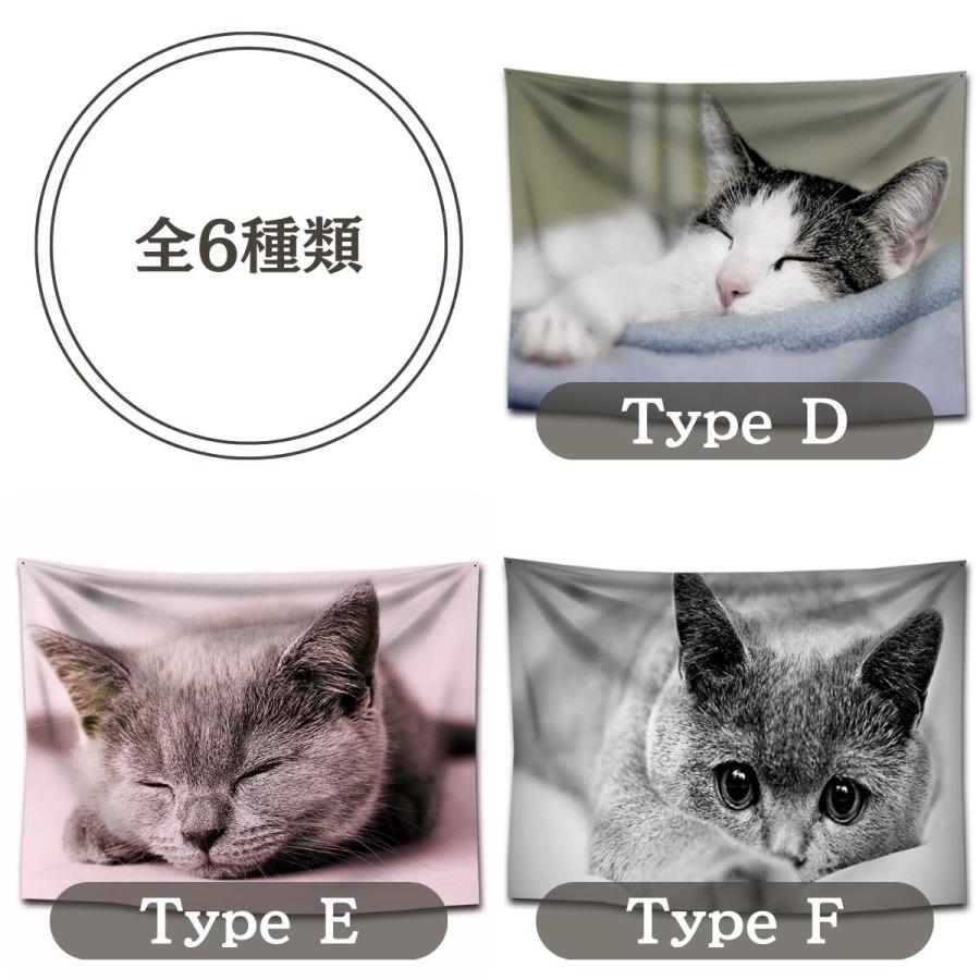 タペストリー 猫柄 猫 インテリア ピーチスキン生地 かわいい