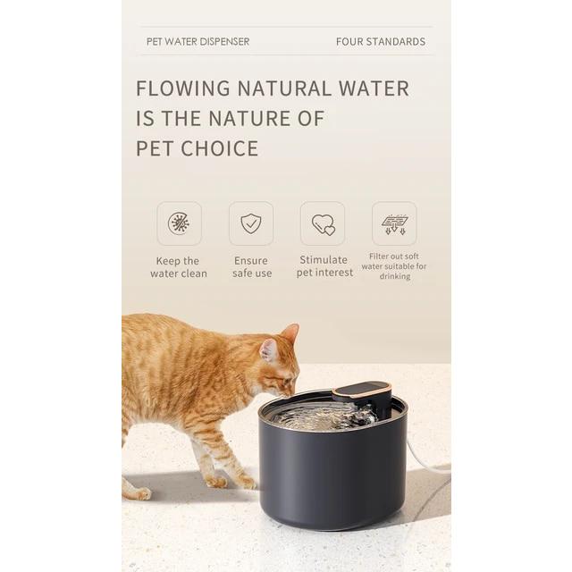 自動フィルター付き3l電動猫水ディスペンサー,自動フィルターウォーターディスペンサー,USB,サイレント犬給水装置,ペット用フィルター吸引｜flat-store｜13
