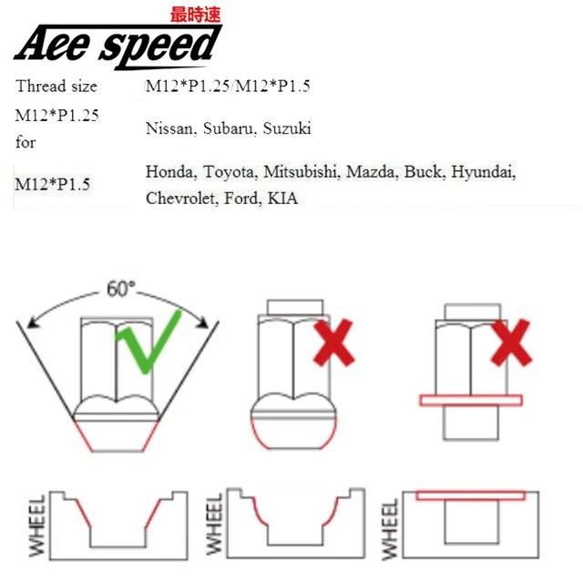 M14およびm12レーシングスチールホイールルグナット、スパイク付き、拡張チューナーナット、ホイールリム、80mm、20ピース/セット｜flat-store｜07