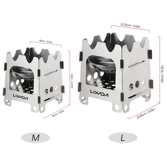 Lixada-超軽量のチタンストーブ,ステンレス鋼の薪ストーブ,さまざまなアルコールストーブ,キャンプ,ハイキング用｜flat-store｜13
