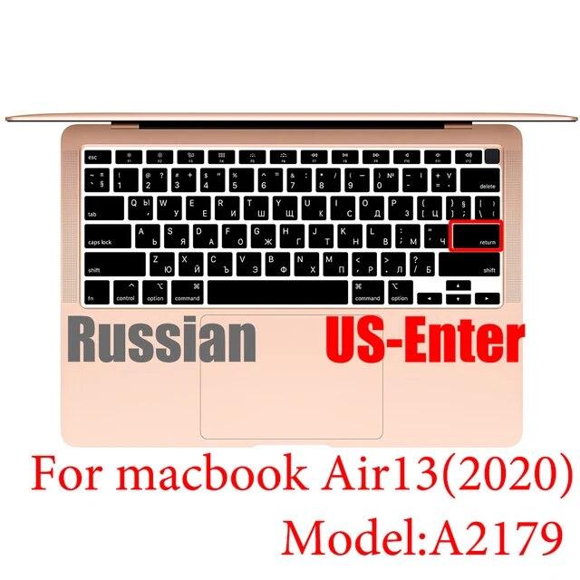Macbook air 13 2020用シリコンキーボード保護フィルム,a2179,ロシア語,フランス語,スペイン語,韓国語｜flat-store｜25