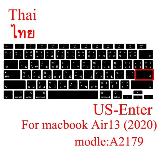 Macbook air 13 2020用シリコンキーボード保護フィルム,a2179,ロシア語,フランス語,スペイン語,韓国語｜flat-store｜32