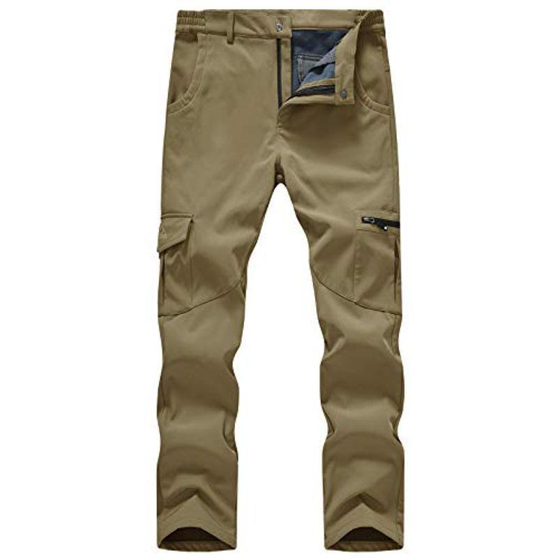 アウトドア キャンプ 登山 ギフト Ysento 防寒ズボン メンズ トレッキングパンツ アウトドア 登山 長パンツ 裏フリース 撥水 厚手 防寒防風 秋冬用 カーキ M Af1341ztjb Iiitl Ac In